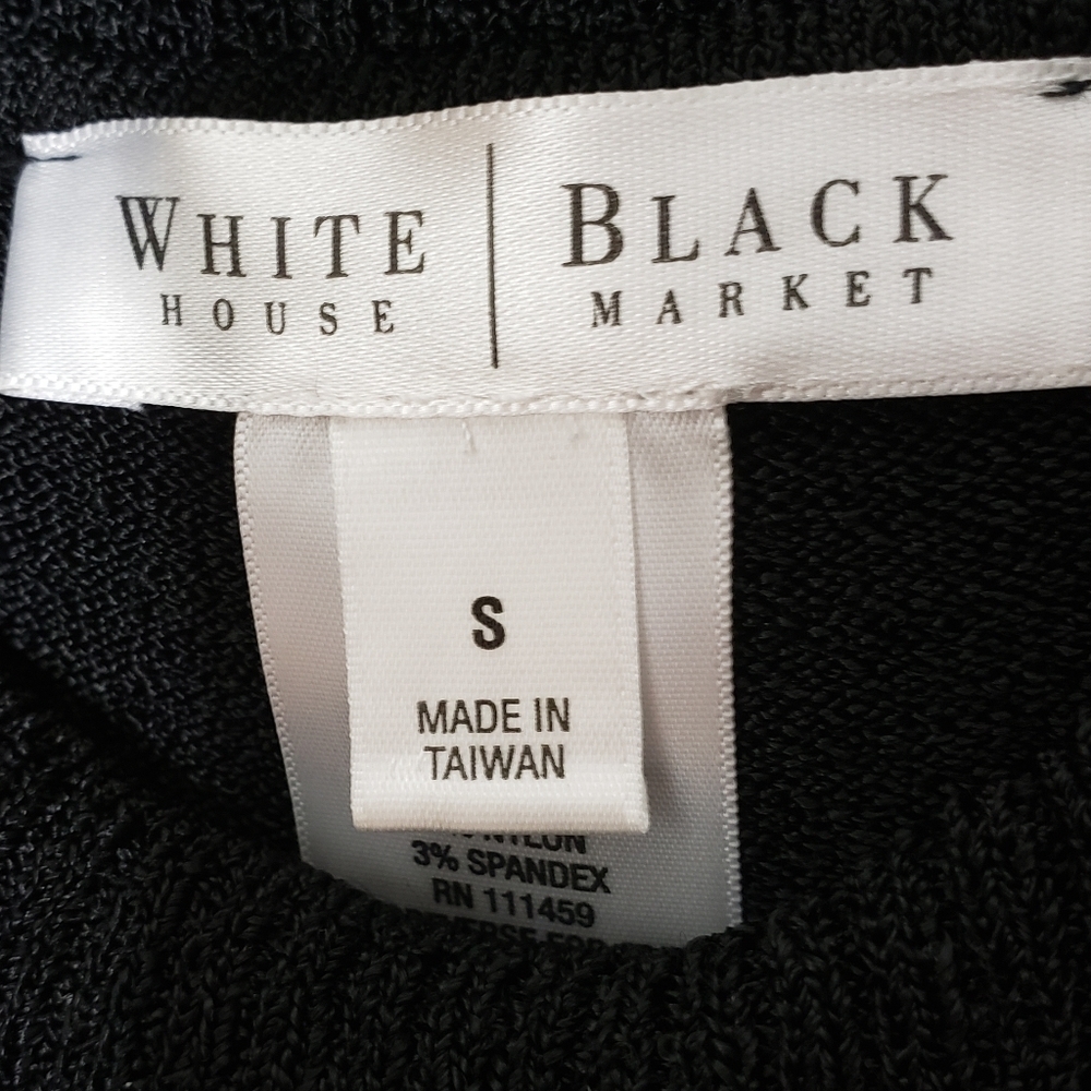 White House Black Market Cowl Neck Sleeveless Top with Belt Black Winter Spring - Picture 8 of 13